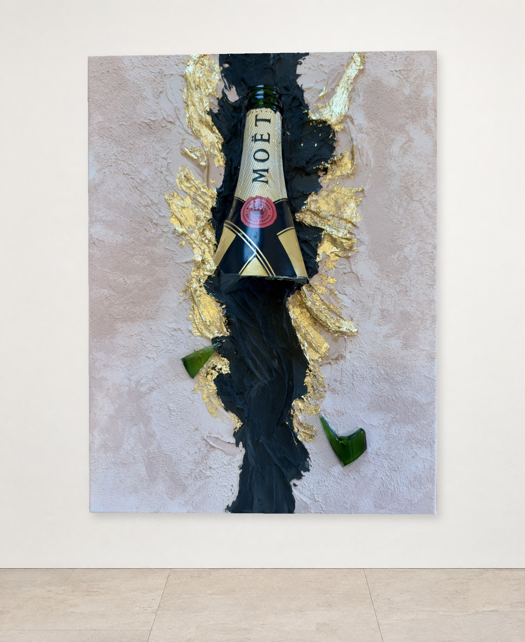 Moët & Chandon artwork with a gallery background